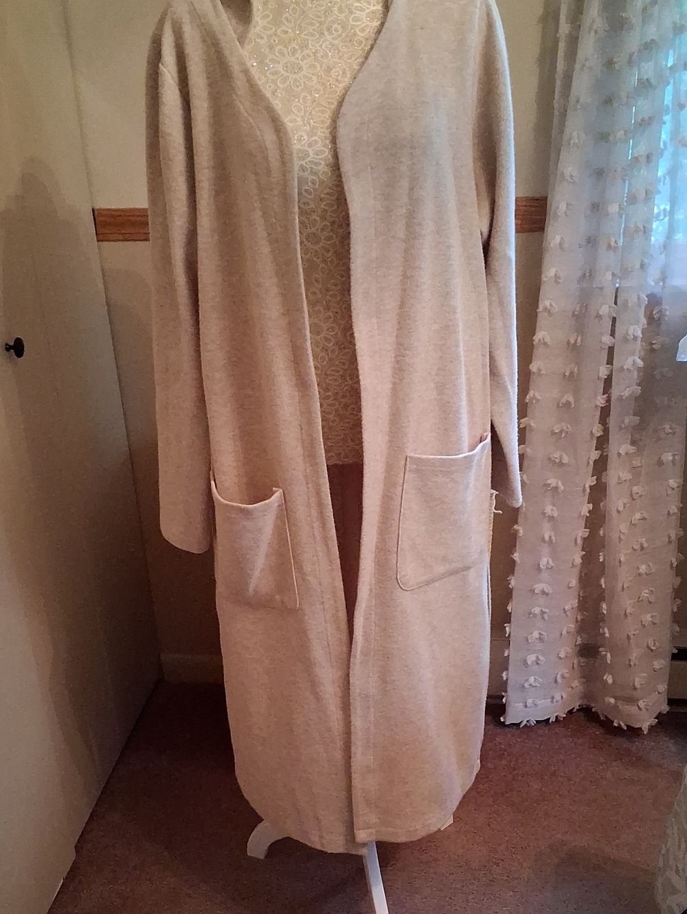 BBJ Los Angeles Open Hooded Long Cardigan. Size Lg
